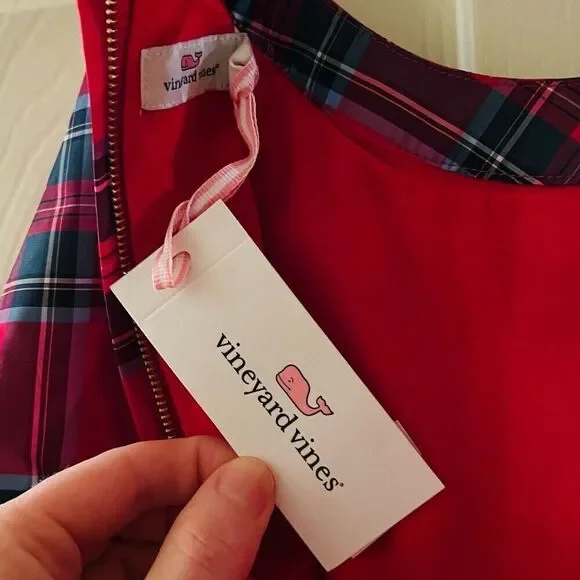 Vineyard Vines Girls' Nantucket Tartan Taffeta Dress (Size 16) - Picture 9 of 14